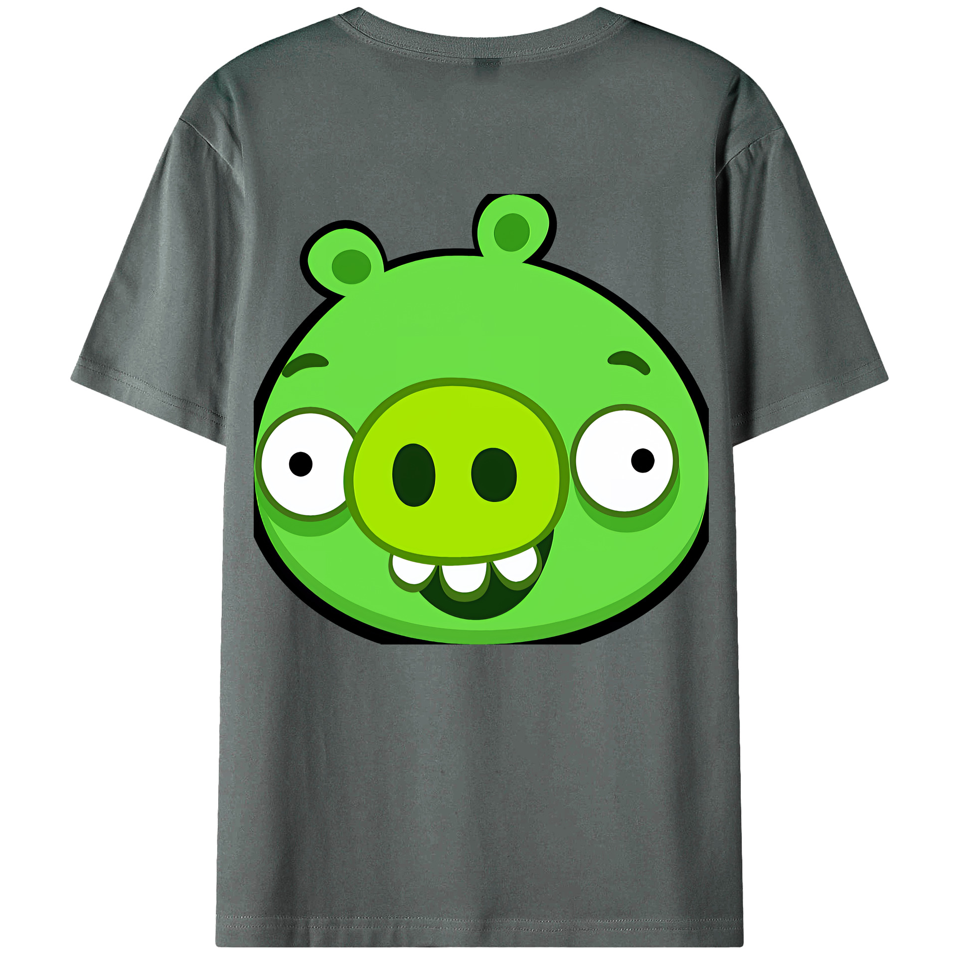 （画像用） Angry Birds アングリーバード 綿100％ メンズ半袖Tシャツ（バックプリント） 通気性